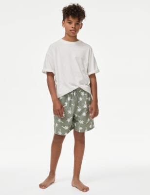 

Boys M&S Collection Palm AOP Swim Shorts (6-16 Yrs) - Light Khaki, Light Khaki