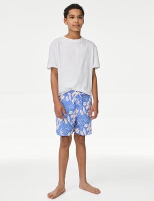 

Boys M&S Collection Floral Swim Shorts (6-16 Yrs) - Blue Mix, Blue Mix