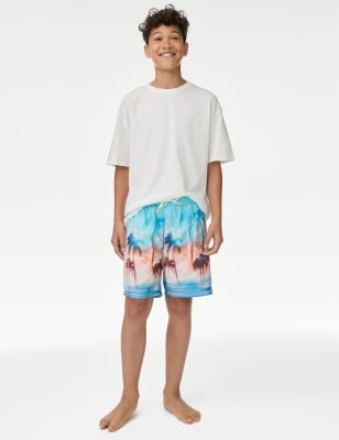 

Boys M&S Collection Palm Print Swim Shorts (6-16 Yrs) - Multi, Multi