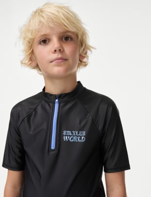 

Boys M&S Collection Smiley World™ Rash Vest (6-16 Yrs) - Black Mix, Black Mix