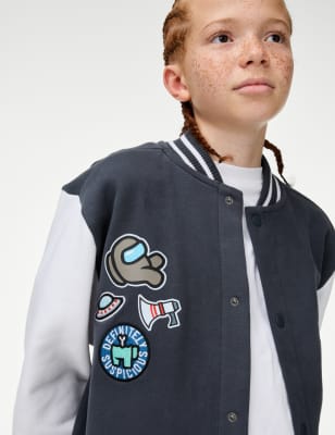 

Boys,Unisex,Girls M&S Collection Cotton Rich Among Us™ Bomber Jacket (6-16 Yrs) - Carbon, Carbon