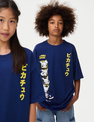 

Boys M&S Collection Pure Cotton Pokémon™ T-Shirt (6-16 Yrs) - Indigo, Indigo