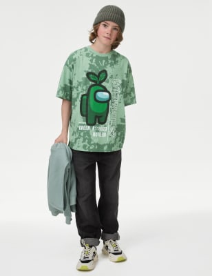 

Boys M&S Collection Pure Cotton Among Us™ Tie Dye T-Shirt (6-16 Yrs) - Green Mix, Green Mix