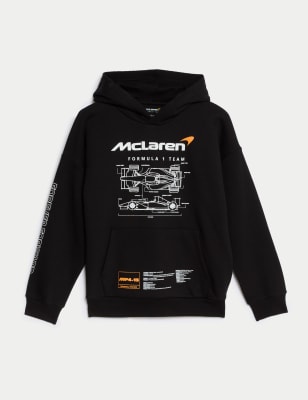 

Boys M&S Collection Cotton Rich McLaren™ Hoodie (6-16 Yrs) - Black, Black