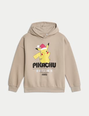 

Boys M&S Collection Cotton Rich Pokémon™ Christmas Hoodies (6-16 Yrs) - Putty, Putty