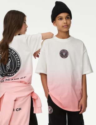 

Boys,Unisex,Girls M&S Collection Inter Miami™ Pure Cotton T-Shirt (6-16 Yrs) - Pink, Pink