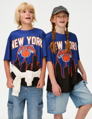 

Boys,Unisex,Girls M&S Collection NBA New York Knicks T-Shirt (6-16 Yrs) - Multi, Multi