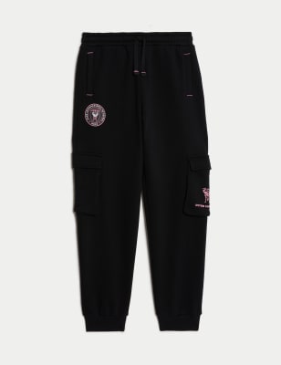 

Boys,Unisex,Girls M&S Collection Cotton Rich Inter Miami Football Joggers (6-16 Yrs) - Black, Black