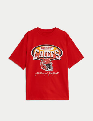 

Boys,Unisex,Girls M&S Collection Pure Cotton NFL Chiefs T-Shirt (6-16 Yrs) - Red, Red