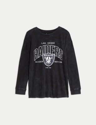 

Boys,Unisex,Girls M&S Collection Pure Cotton NFL Raiders Graphic Top (6-16 Yrs) - Black, Black