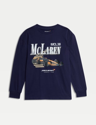 

Boys,Unisex,Girls M&S Collection Pure Cotton McLaren™ Top (6-16 Yrs) - Navy, Navy