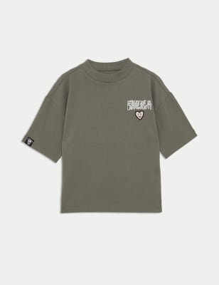 

Boys,Unisex,Girls M&S Collection The Doodle Boy Pure Cotton 'Everyone Is Different' T-Shirt (2-16 Yrs) - Khaki, Khaki