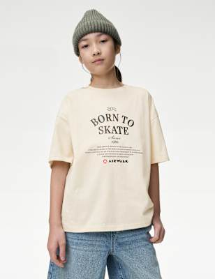 

Boys M&S Collection Pure Cotton Skate Graphic T-Shirt (6-16 Yrs), Ecru