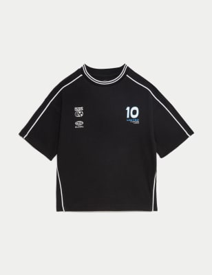 

Boys M&S Collection Pure Cotton Sports T-Shirt (2-8 Yrs) - Black, Black