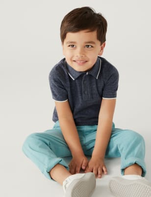 

Marks & Spencer Cotton Rich Knitted Polo Shirt (BOYS, NAVY, 2-3 Y)
