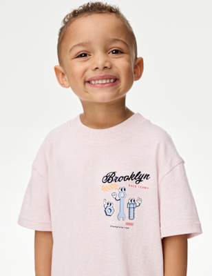 

Boys M&S Collection Pure Cotton Graphic T-Shirt (2-8 Yrs), Light Pink