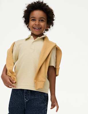 

Boys M&S Collection Cotton Rich Knitted Polo Shirt (2-8 Yrs), Soft Yellow
