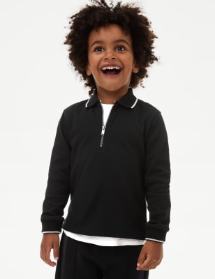 

Boys M&S Collection Cotton Rich Tipped Polo Shirt (1-8 Yrs) - Black, Black