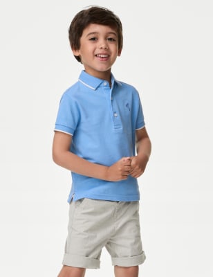 

Boys M&S Collection Pure Cotton Polo Shirt (2-8 Yrs) - Blue, Blue