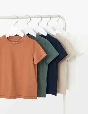 

M&S Collection 5er-Pack T-Shirts aus reiner Baumwolle (2-8 Jahre) - Neutral, Neutral