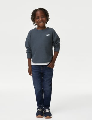 

Boys M&S Collection Skinny Denim Jeans (2-8 Yrs) - Dark Denim, Dark Denim