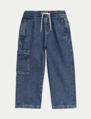 

M&S Collection Denimjeans mit elastischem Taillenbund und Seitentasche (2-8 J.) - Dark Denim, Dark Denim