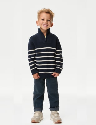 

Boys M&S Collection Skinny Cotton Rich Elasticated Waist Jeans (2-8 Yrs) - Navy, Navy