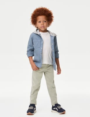 

Boys M&S Collection Skinny Cotton Rich Elasticated Waist Jeans (2-8 Yrs) - Light Khaki, Light Khaki