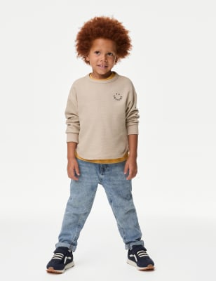 

Boys M&S Collection Relaxed Pure Cotton Elasticated Waist Jeans (2-8 Yrs) - Light Denim, Light Denim