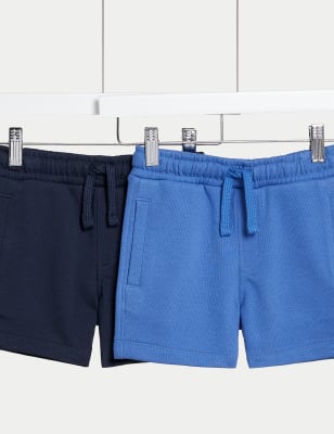 

M&S Collection 2er-Pack Shorts mit hohem Baumwollanteil (2-8 J.) - Navy/Blue, Navy/Blue