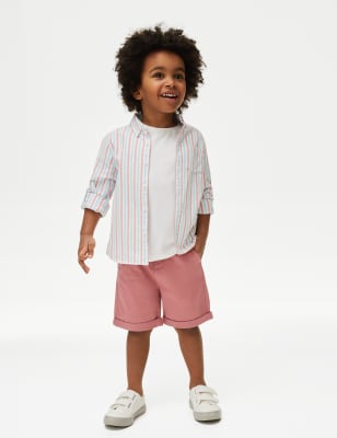 

Boys M&S Collection Cotton Rich Chino Shorts (2-8 Yrs) - Pink, Pink