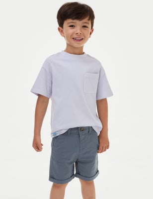 

Boys M&S Collection Cotton Rich Chino Shorts (2-8 Yrs) - Air Force Blue, Air Force Blue