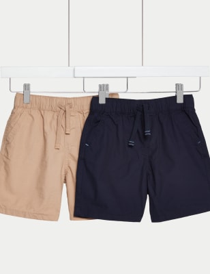 

Boys M&S Collection 2pk Pure Cotton Ripstop Shorts (2-8 Yrs) - Multi/Neutral, Multi/Neutral