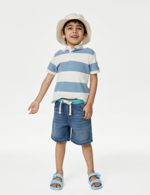 

M&S Collection Pantalón corto denim con cintura elástica (2-8 años), Denim