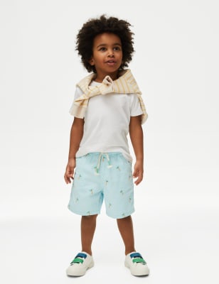 

Boys M&S Collection Pure Cotton Palm Tree Shorts (2-8 Yrs) - Light Turquoise, Light Turquoise
