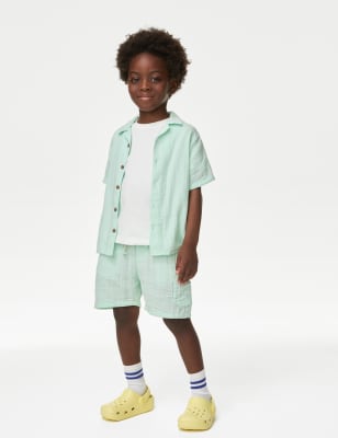 

M&S Collection Pantalón corto 100% algodón (2-8 años) - Mint, Mint