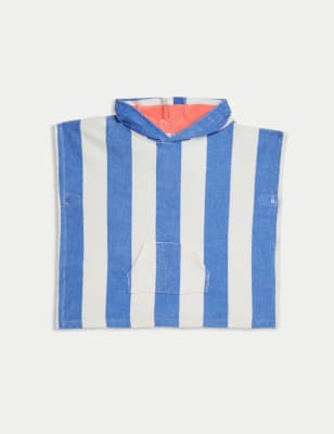 

Boys,Unisex,Girls M&S Collection Pure Cotton Striped Poncho (2-8 Yrs), Blue Mix