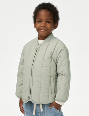 

Boys M&S Collection Quilted Padded Zip Bomber Jacket (2-8 Yrs) - Light Khaki, Light Khaki