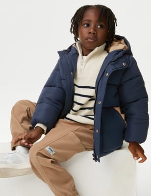 

Boys M&S Collection Stormwear™ Dinosaur Padded Coat (2-8 Yrs) - Indigo, Indigo