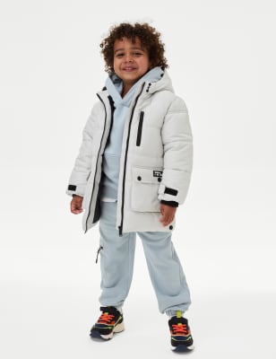 

Boys M&S Collection Stormwear™ Hooded Padded Coat (2-8 Yrs) - Grey, Grey