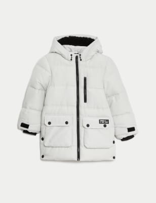 

Boys M&S Collection Stormwear™ Hooded Padded Coat (2-8 Yrs) - Grey, Grey