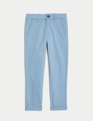 

Boys M&S Collection Cotton Rich Chinos (2-8 Yrs) - Light Blue, Light Blue