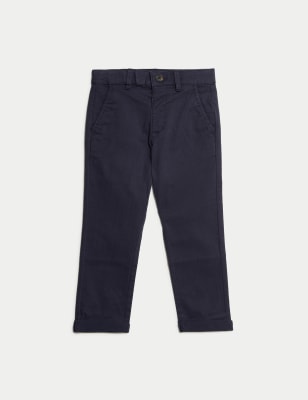 

Boys M&S Collection Cotton Rich Chinos (2-8 Yrs) - Navy, Navy