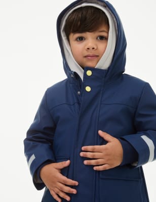 

Boys M&S Collection Stormwear™ Borg Lined Hooded Fisherman Coat (2-8 Yrs) - Navy, Navy