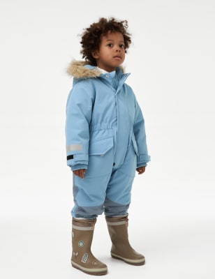 

Boys,Unisex,Girls M&S Collection Stormwear™ Hooded Snowsuit (2-8 Yrs) - Blue, Blue