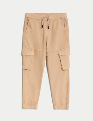 

Boys M&S Collection Cotton Rich Cargo Trousers (2-8 Yrs) - Stone, Stone