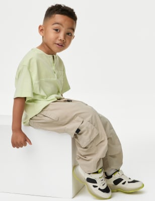 

Boys M&S Collection Relaxed Parachute Trousers (2-8 Yrs) - Stone, Stone