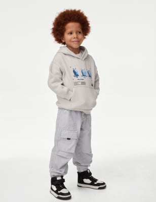 

M&S Collection Pantalón de paracaidista informal 100% algodón (2-8 años) - Grey, Grey
