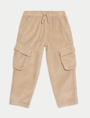 

Boys M&S Collection Pure Cotton Chunky Cord Cargo Trousers (2-16 Yrs) - Neutral, Neutral