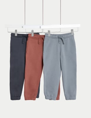 

Boys M&S Collection 3pk Cotton Rich Joggers (2-8 Yrs) - Grey Mix, Grey Mix